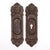 Victorian Set of Reclaimed 8.25 In. Victorian Steel Pocket Door Plates For Sale - Image 3 of 4