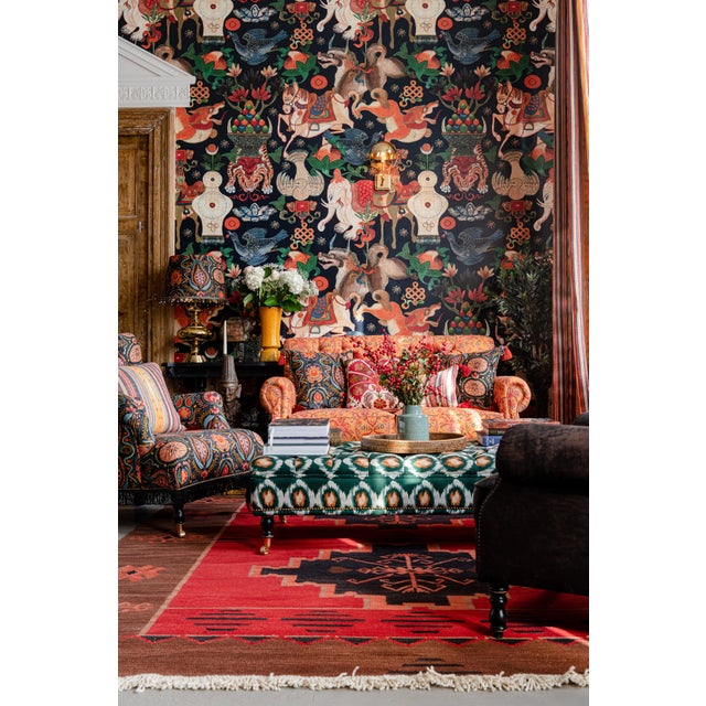 Contemporary Incantation Dark Wallpaper Sample For Sale - Image 3 of 3