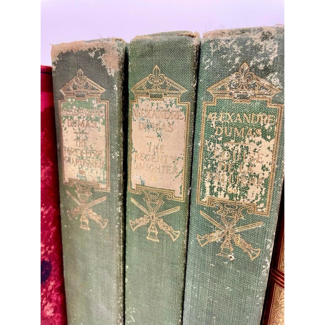 Late 19th Century Antique German and American Leather Decorative Books- a Set of 6 For Sale - Image 5 of 5
