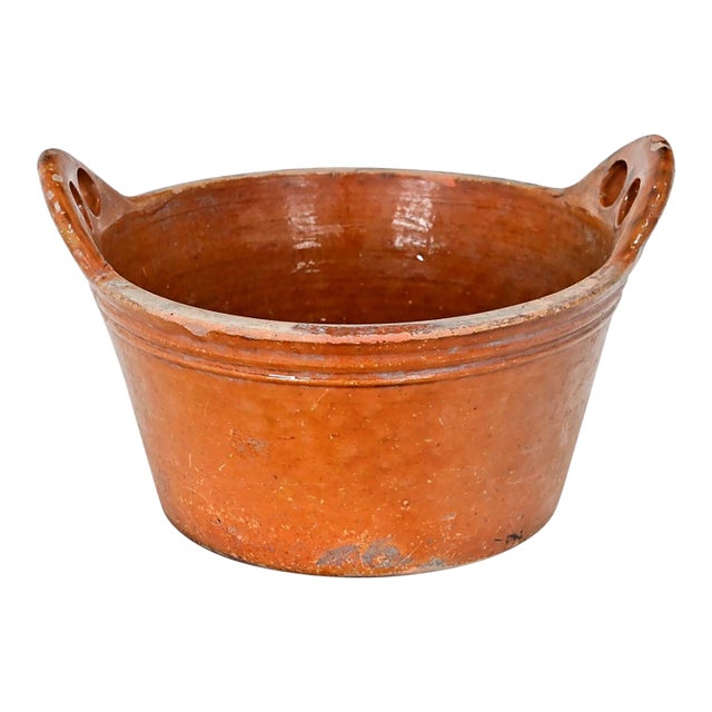 English 19th Century Glazed Terracotta Bowl c. 1880 For Sale