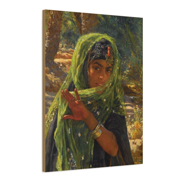Figurative Atelier Aria Lumae Etienne Dinet 1901 Orientalist North African Bedouin Girl Fine Art Gallery Board Print 30 X 40 For Sale - Image 3 of 17