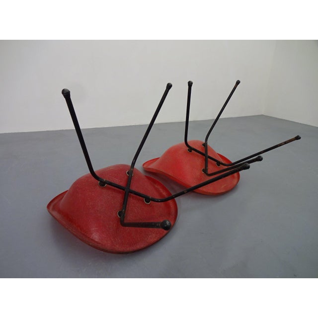French Fiberglass Side Chairs, 1960s, Set of 2 For Sale - Image 10 of 17