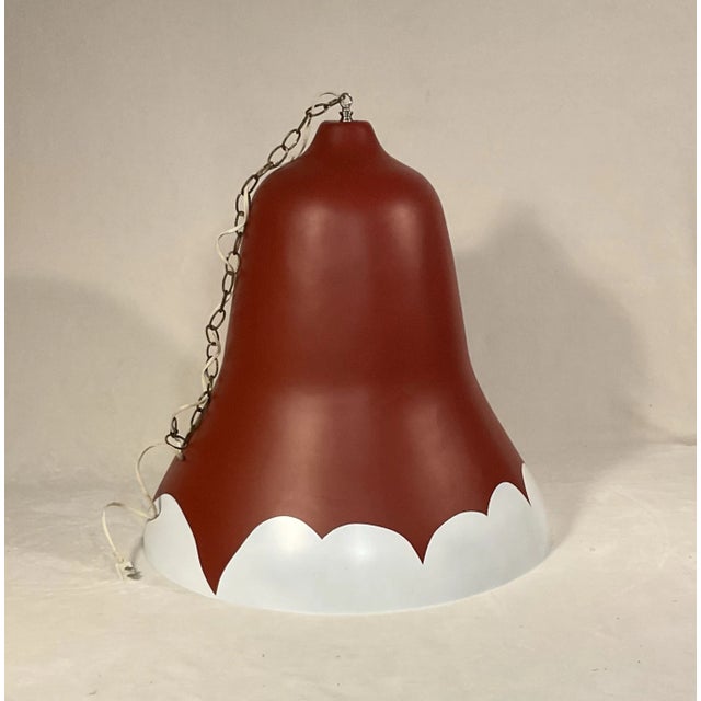 Oversized HUGE outdoor vintage late 1950’s, early 1960’s Christmas Bell with light. Made out of fiberglass, NOT plastic....