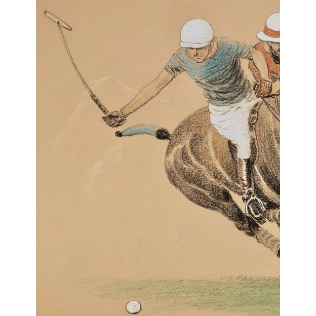 1920s "Leaning for It" 1925 Conte Crayon & Gouache by Paul Brown For Sale - Image 5 of 9