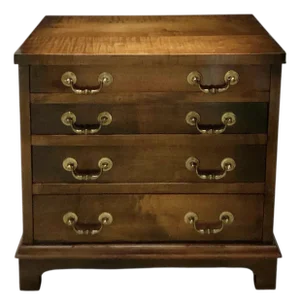 Mid 20th Century Small Chest 4 Drawer Wood Furniture Salesman Sample Vintage Classic Decor
