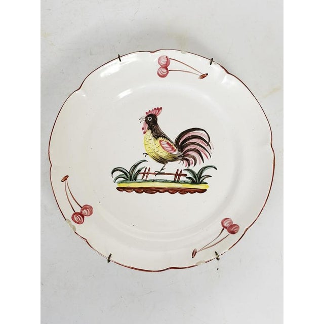 Antique French Ceramic Plates, 1800s, Set of 2 For Sale - Image 11 of 17