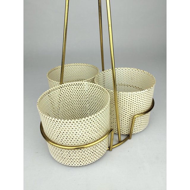 Mid-Century Modern Mid-Century Modern Perforated Metal Bottle Holder, 1950s For Sale - Image 3 of 9