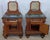 Pair of Italian Burl Walnut Nightstands With Green Marble Tops & Mirrors 1930s For Sale - Image 13 of 18