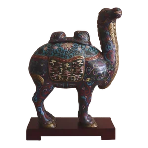 Early 1900s Antique Cloisonné Lidded Camel
