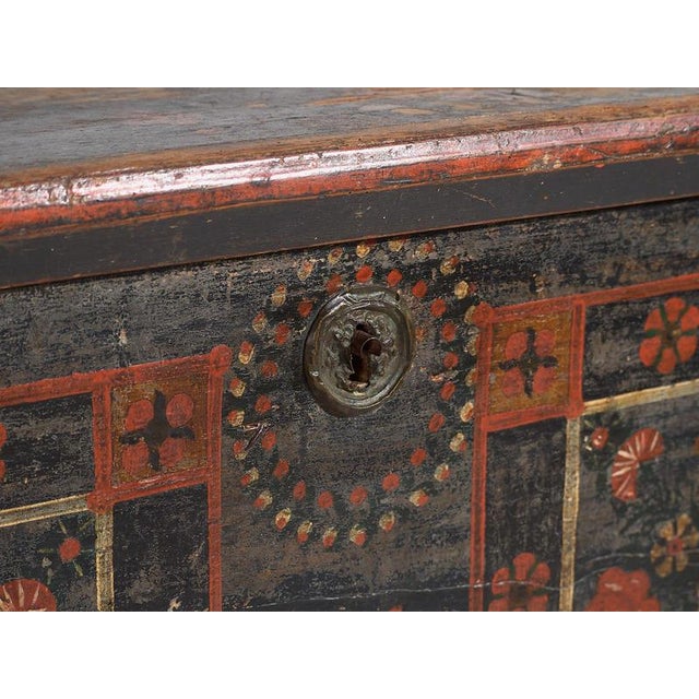 Antique Painted Chest, 1870s For Sale - Image 4 of 18