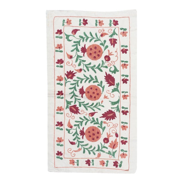 20x36 in Embroidered Wall Hanging. Modern Tablecloth. 100% Cotton Throw For Sale