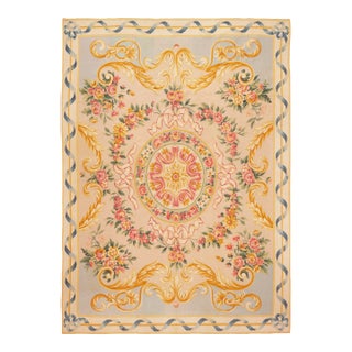 Nazmiyal Collection Antique French Aubusson Rug For Sale