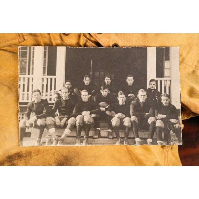 Amazing Game Played Antique Canvas Youth Football Pants Sports Team Memorabilia Man Cave Decor For Sale - Image 14 of 14