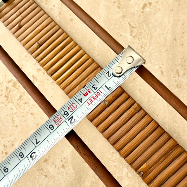 Mid-Century Modern Mid Century Modern Signed Carl Aubock Rattan Wrapped Holder / Display Austrian Vintage For Sale - Image 3 of 12