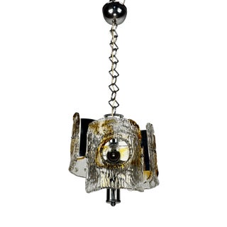Mid-Century Modern Murano Chandelier attributed to Toni Zuccheri for Mazzega, Italy, 1970s For Sale