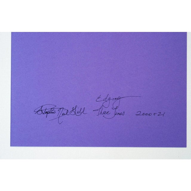 Contemporary "Edging" #1 Contemporary Minimalist Drawing on Torn Paper Collage by Stephen Neil Gill For Sale - Image 3 of 3