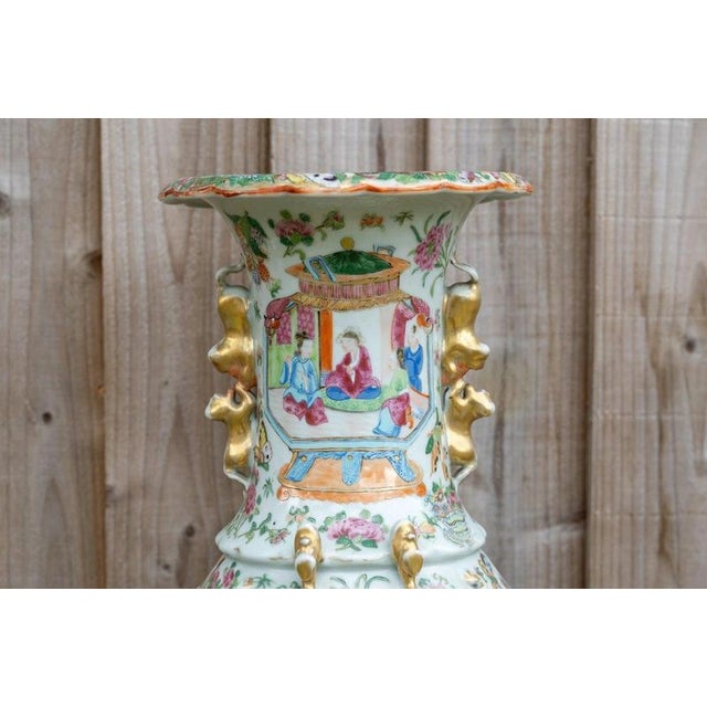 Antique Chinese Qing Dynasty Famille Rose Porcelain Vase For Sale - Image 6 of 18