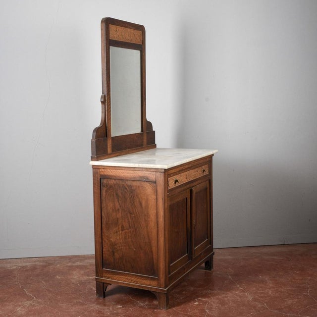 Dressing Table with Mirror and Marble Top For Sale - Image 5 of 18