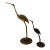 Vintage Korean Brass Crane Sculptures, Pair For Sale