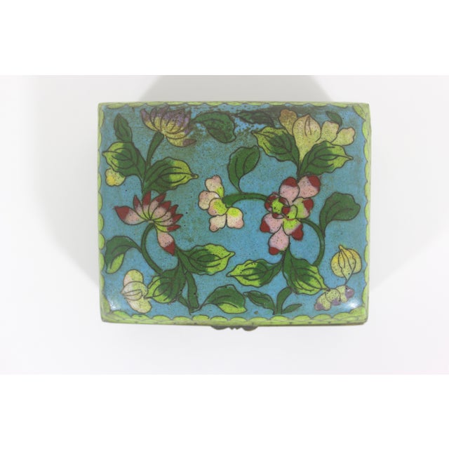 Antique Chinese Floral Cloisonné Box For Sale - Image 12 of 12