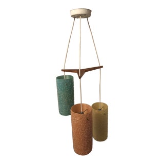 Mid-Century Fiberglass Gravel Pendant Light For Sale