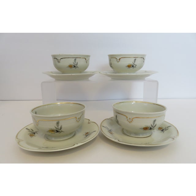 Early 20th Century Winterling Bavaria Bone China Children's Tea Cups / Saucers Set of 4 Fantastic antique / vintage...