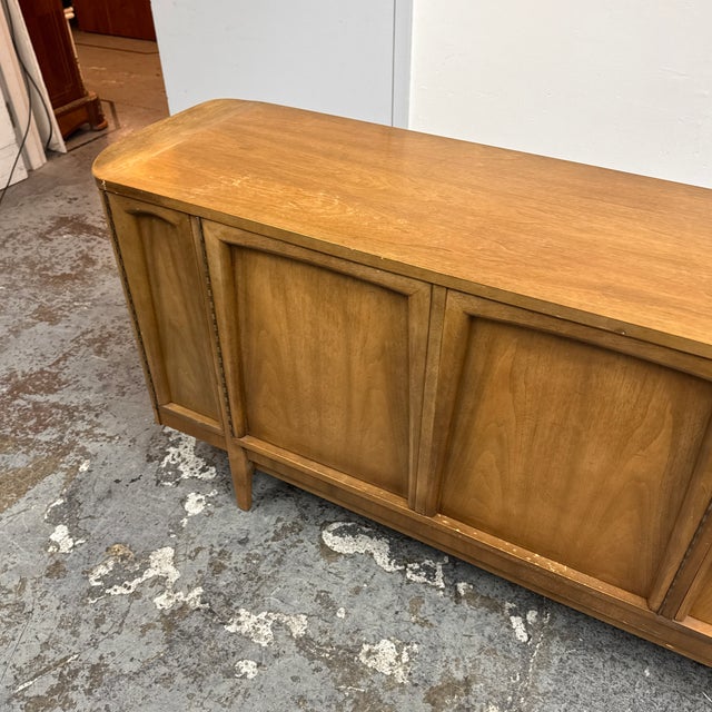 American of Martinsville Mid Century Walnut Sideboard Buffet Credenza For Sale - Image 12 of 12