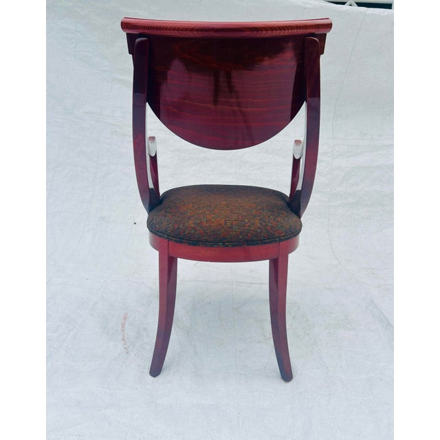 Contemporary Hollywood Recency Style Lacquered Wood Italian Attributed to Pietro Costantini Arm Chair For Sale - Image 9 of 10