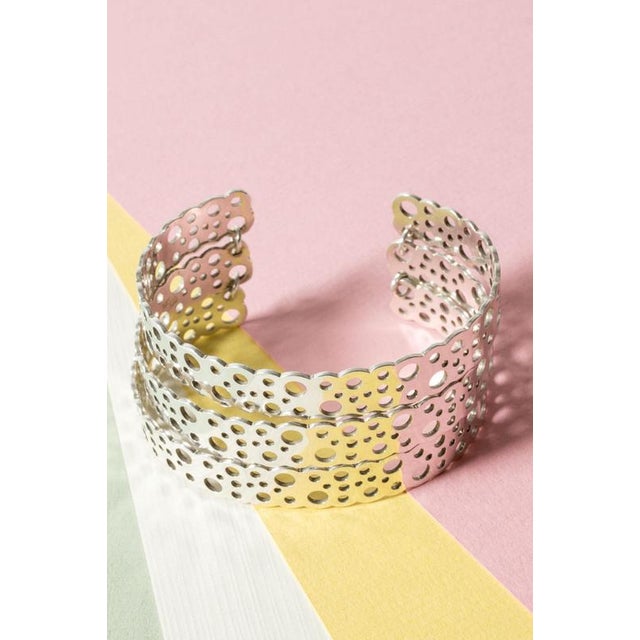 Silver Lace Cuff by Liisa Vitali from Nesto, 1972 For Sale - Image 3 of 7