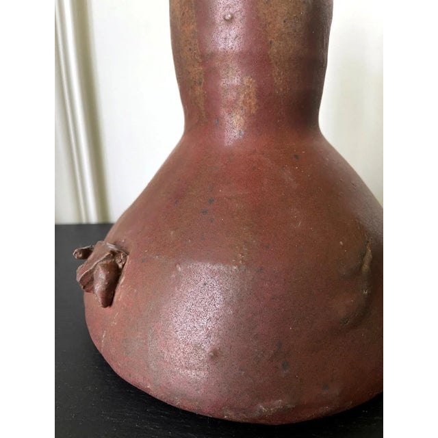 Sculptural Ceramic Handled Vase by Robert Turner For Sale - Image 12 of 13