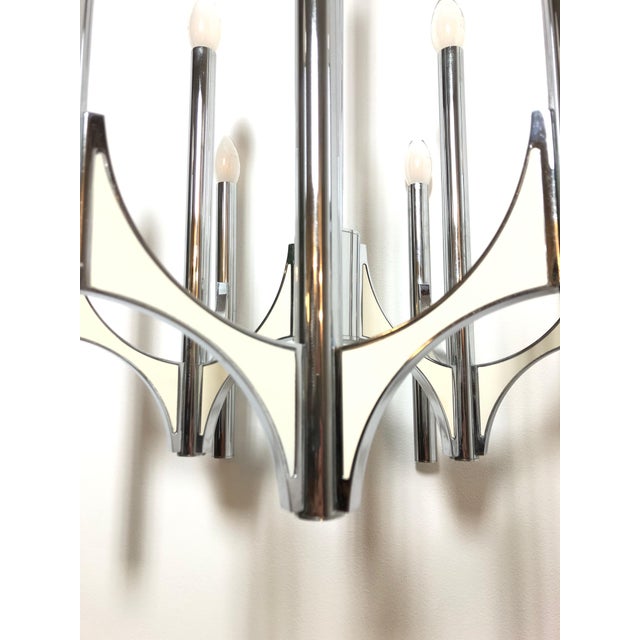 Nine Light Chandelier by Gaetano Sciolari, 1970s For Sale - Image 11 of 15