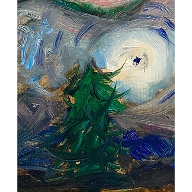 Blue Moon 8"x8" Original Oil Painting Signed Art on 7/8" Board Great gift. Ready to hang. Van Ness Artist Statement My...