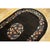 1920s Black Medallion Floral Antique Oval Chinese Art Deco Carpet 4'1" X 6'10" For Sale In New York - Image 6 of 9