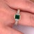 2010s Art Deco Colombian Emerald Engagement Ring in 18k Gold, Size 8 For Sale - Image 5 of 7