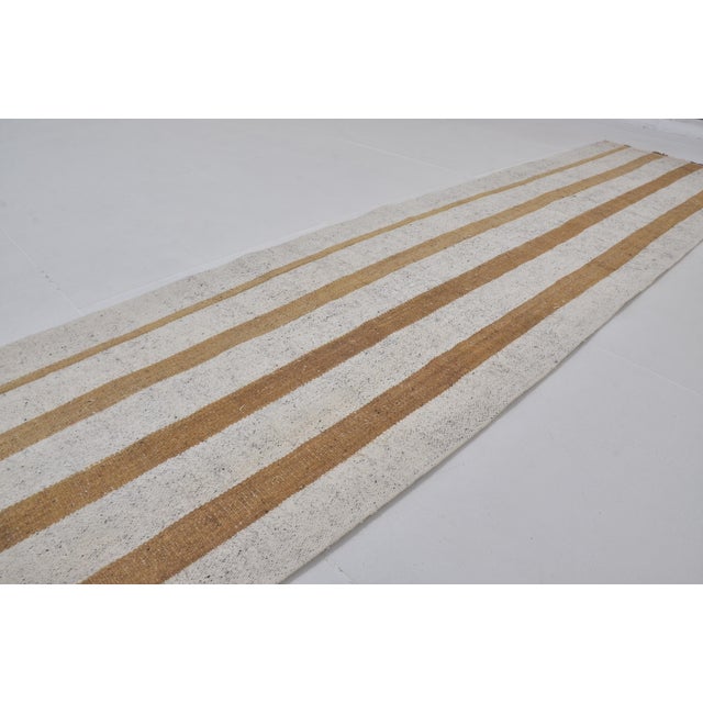 1960s Vintage Turkish Stripe Kilim Runner For Sale - Image 5 of 10