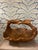 Hand-Carved Wood Bowl Fruit Basket With Carved Leaves Handle For Sale - Image 4 of 6