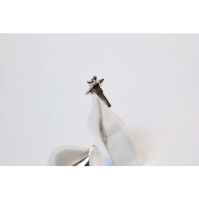 Metal Set of Three Vintage Silver-Plated Animal Paperweights/Figurines Designed by Gunnar Cyren for Dansk For Sale - Image 7 of 13