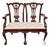 Vintage Carved Mahogany Settee Chippendale Style Ball & Claw Feet For Sale