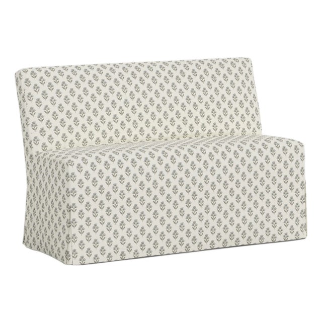 Slipcover for Stoffer Home x Cloth & Company for Lindy Slipcover Dining Banquette in Francie Floral Flint For Sale