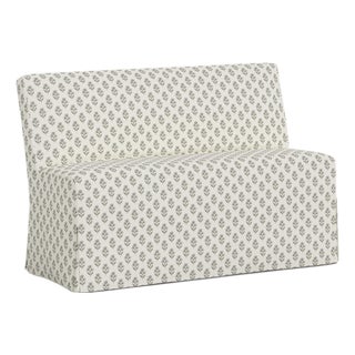 Stoffer Home x Cloth & Company Slipcover for Lindy Dining Banquette in Francie Floral Flint For Sale
