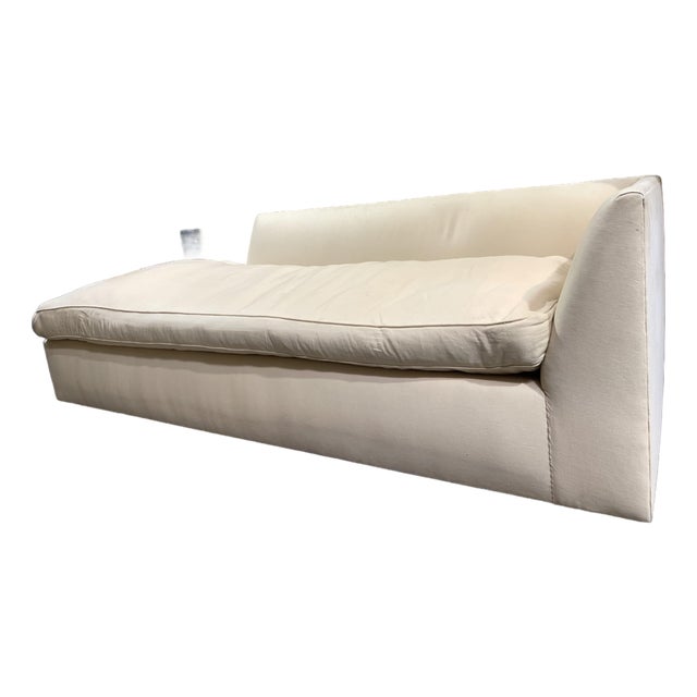 Contemporary Cream Linen 'Right Back' Sofa by Waldo Fernandez For Sale