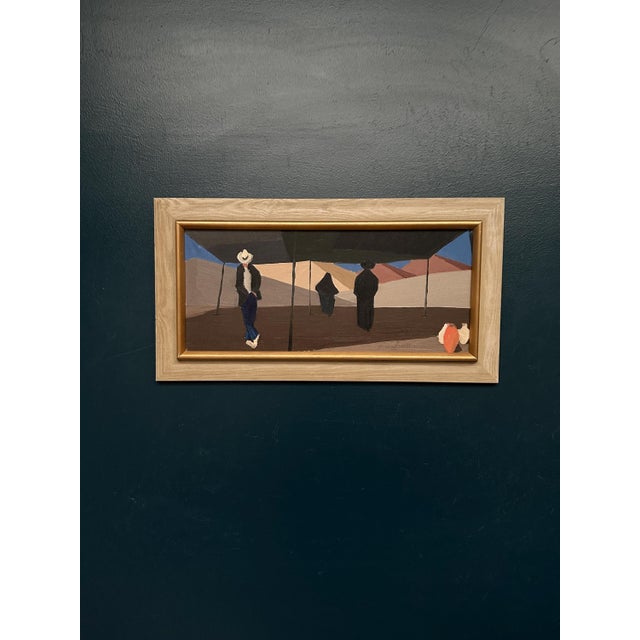 Eric Andreas Ros, Desert Market, 1950s, Oil Painting on Canvas, Framed For Sale - Image 6 of 14