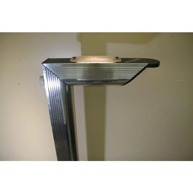 1970s 1970s L Shaped Brass Floor Lamp With Two Lights For Sale - Image 5 of 10