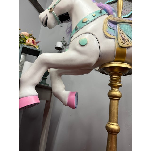 Aqua My Little Pony-Inspired Carousel Horse For Sale - Image 8 of 13