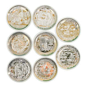 Stacking Set X 8 Fornasetti Mitologia Boxed Coasters
