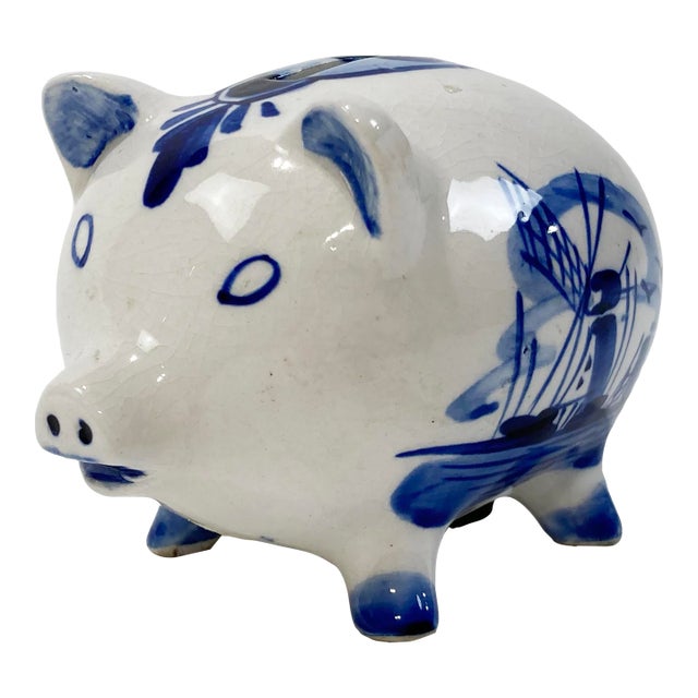 Delft Style Piggy Bank For Sale