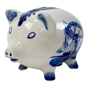 Delft Style Piggy Bank
