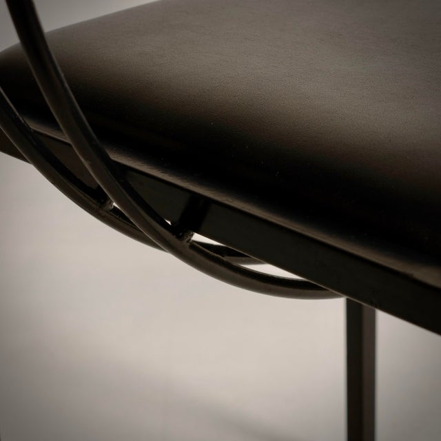 Black Chairs by Annick and Samuel Coriat for Artelano, France, 1987, Set of 8 For Sale - Image 8 of 11