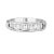 Elegant and timeless, this rhodium-plated .925 sterling silver diamond band features 0.5 carat total weight of baguette...