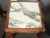 Wood Pair of Vintage French Provincial White Marble Top End Tables ~ Nightstands For Sale - Image 7 of 12